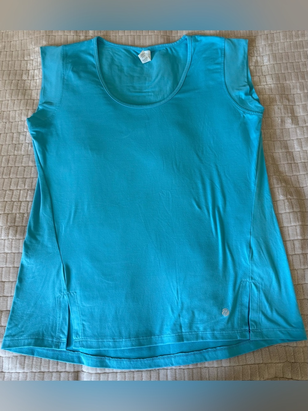 Bally Teal Scoop Neck Tank